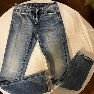 Awesome faded American Eagle brand blue jeans. 30 waist/34 length
